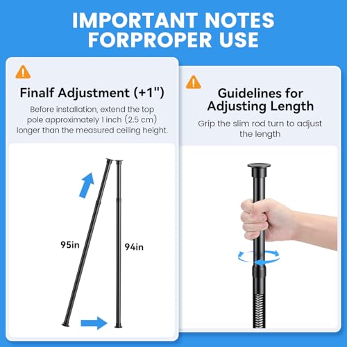 Adjustable Shower Caddy Tension Pole - 4-Tier Rustproof Corner Shelf