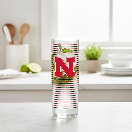 Nebraska Cornhuskers NCAA 13oz Tall Collin Glass - Team Color Drinkware