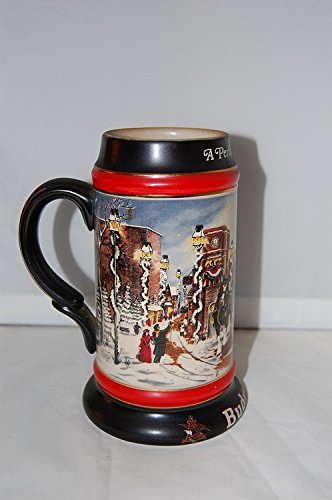 Budweiser 1992 A Perfect Christmas Holiday Stein Collector's Series