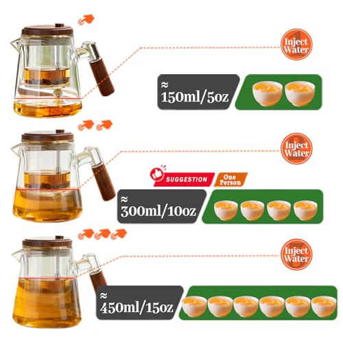 Glass Travel Tea Mug with Infuser 650ml - Portable Tea Brewer