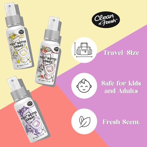 Toilet Odor Eliminator Spray Variety Pack, 3-Piece Travel Set, 5.1 Fl Oz