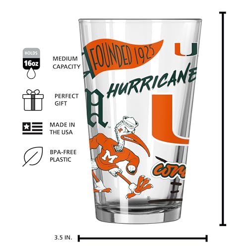 16 oz Native Icons Pint Glass - Durable Chip-Resistant Beer Drinkware