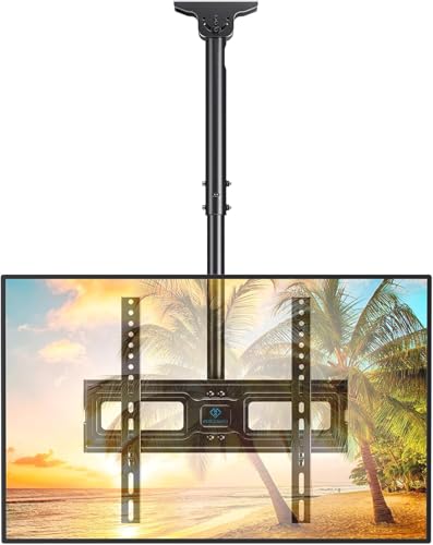 Adjustable Ceiling TV Mount for 26-65 Inch Flat Screen Displays, 110lbs Capacity