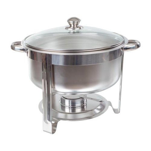 Round 7.5 QT Chafing Dish Buffet Set - Includes Water Pan, Food Pan, Fuel Holder, and Stand - Food Warmers for Parties by Classic Cuisine