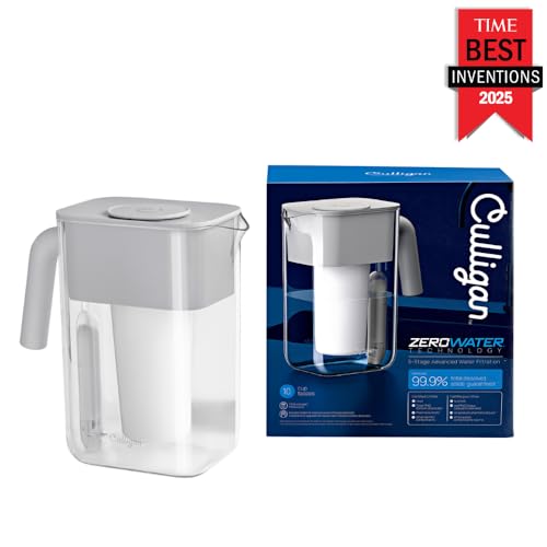 10-Cup Water Filter Pitcher - 5-Stage Advanced Filtration & TDS Tester