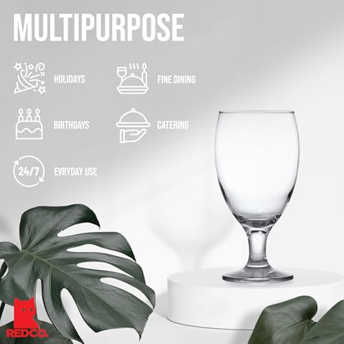 20 oz All-Purpose Drinking Goblets, Set of 4 Clear Stemmed Glassware