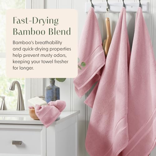 6-Piece Bamboo Rayon & Cotton Bath Towel Set - Ultra Soft & Absorbent