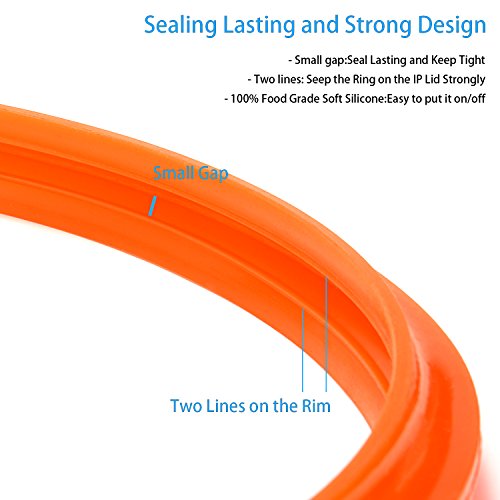 4-Pack Silicone Sealing Rings for 5 and 6 Quart Pressure Cookers