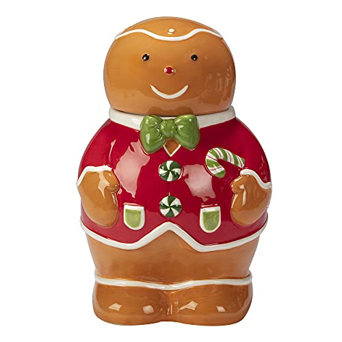 Certified International Holiday Magic Gingerbread 3D Cookie Jar - 72 oz.