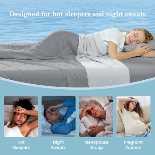 Cozy Bliss Queen Cooling Comforter - Lightweight Summer Blanket