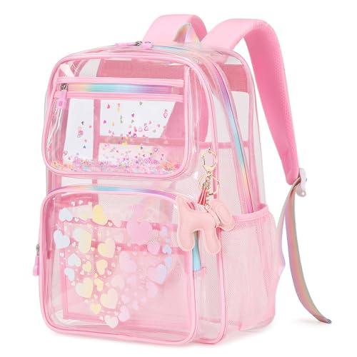 Clear TPU Backpack - Heavy Duty Transparent Bookbag for School & Stadium