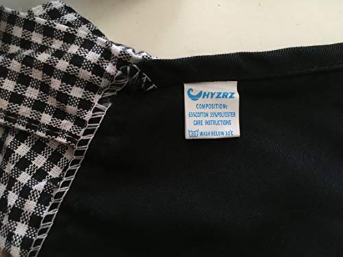 Adjustable Kitchen Apron with 2 Pockets - Cotton Blend Cooking Bib