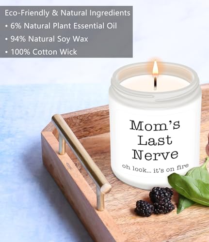 Funny Mom's Last Nerve Lavender Scented Soy Candle - Mother's Day Gift