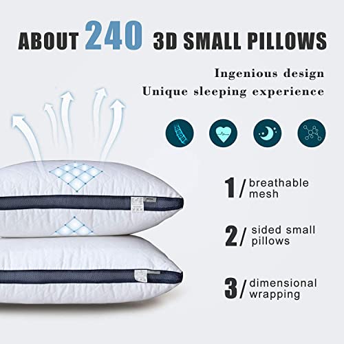 Meoflaw Luxury Hotel Queen Pillows (Set of 2) - Soft Microfiber Bed Pillows