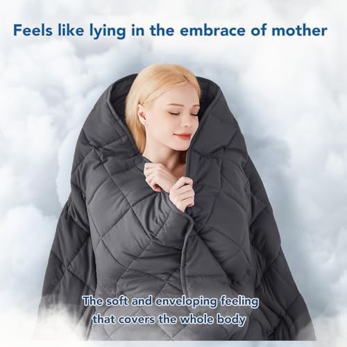 Topcee 20lbs Weighted Blanket 60"x80" Queen - All-Season Cooling Microfiber