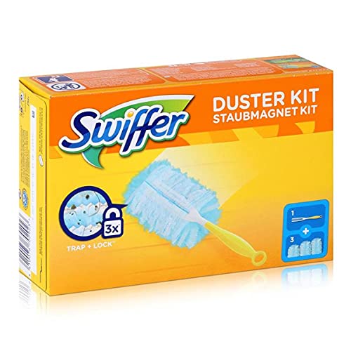 Microfiber Dust Cleaner Kit with 1 Handle and 3 Replacement Pads
