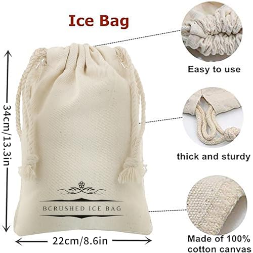 Lewis Bag and Wooden Ice Mallet Bartender Kit for Crushed Ice
