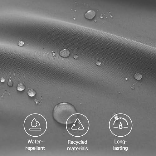 Amazon Basics 60x104 Inch Water-Resistant Rectangle Tablecloths, Pack of 2, Dark Gray