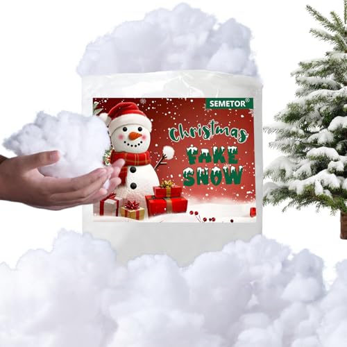 Artificial Fake Snow Decor for Christmas Villages & Mantels (1lb / 500g)