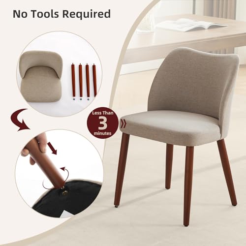 Modern Upholstered Dining Chairs Set of 4 - Ergonomic Support