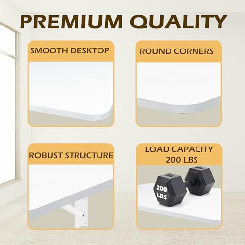 Wall Mounted Folding Table, 40" x 20" Wooden Laundry Folding Desk
