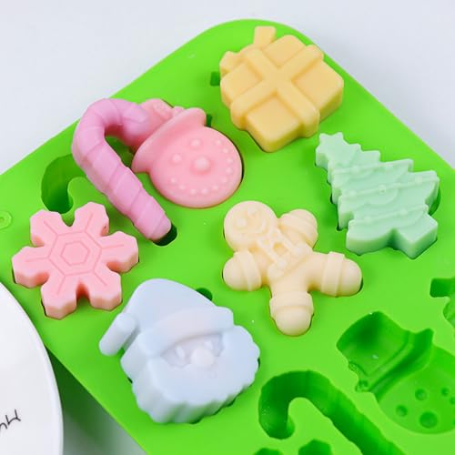 Christmas Silicone Chocolate Mold for Holiday Candy, Gums & Soaps