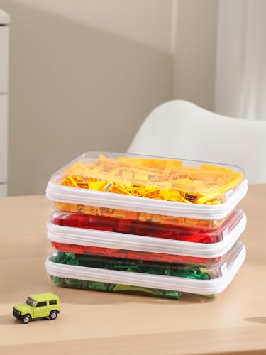 3-Piece Large Clear Plastic Zippered Storage Organizer Pouches