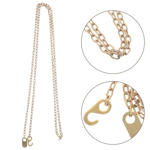 Vintage Gold Steel Grandfather Clock Weight Chain - Heavy Duty Repair Part