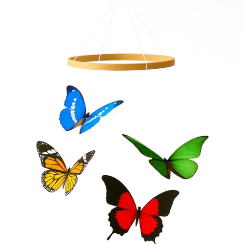 Handmade Butterfly Baby Mobile - Montessori Hanging Nursery Decor