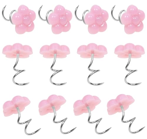 Pink Flower Bed Skirt Pins - Decorative Upholstery Tacks (Set of 50)