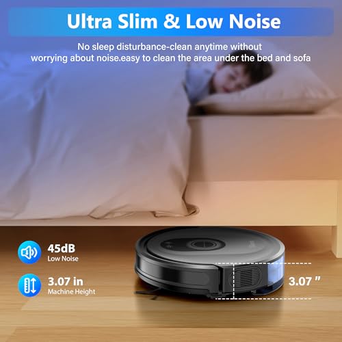 Tikom G8000 Max Robot Vacuum and Mop Combo, 5000Pa Suction, Pet Hair