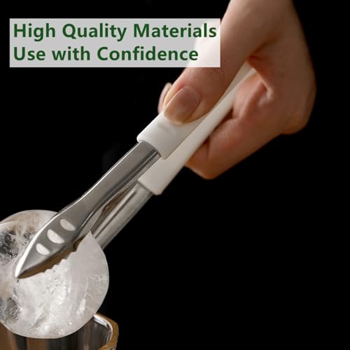 Stainless Steel Ice Tongs for Ice Balls, Cubes & Food - Bar & Kitchen Use