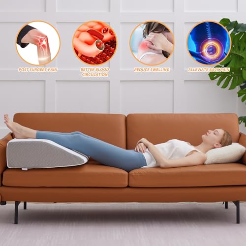 Leg Elevation Wedge Pillow for Swelling & Pain Relief, 8in