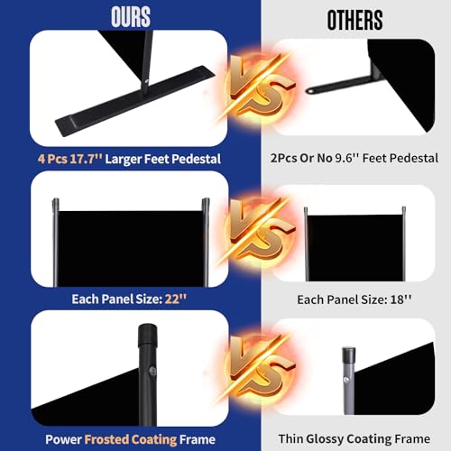 6-Panel Folding Privacy Screen, 11ft x 6ft Room Divider Partition
