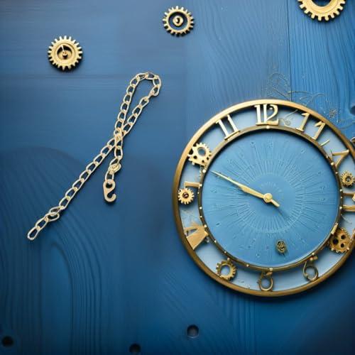 4pcs Mechanical Clock Weight Chains, Vintage Steel Replacement Parts