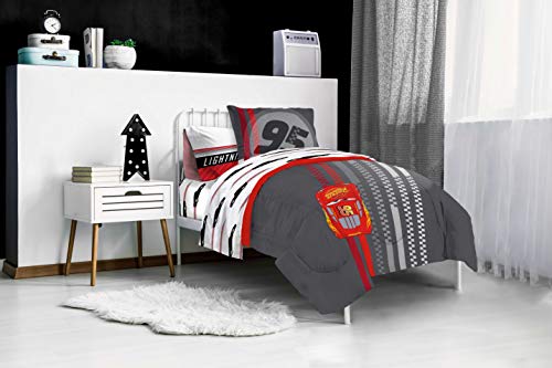 Disney Pixar Cars Twin Comforter Set - 5 Piece Kids Bedding, Gray - Variation of THIS listing: 5 Piece Twin / Gray - Cars