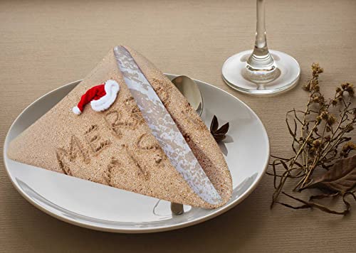 Christmas Cloth Napkins Set of 4 - Holiday Dinner Table Decor 18x18 Inches