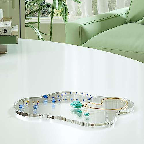 Clear Acrylic Cloud Coaster - Irregular Drink Mat & Jewelry Display Tray