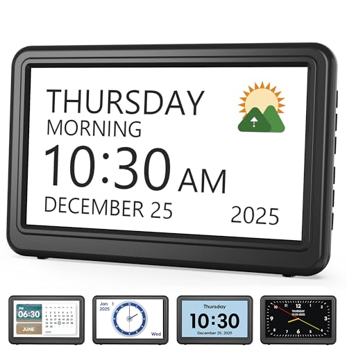 7-Inch Digital Calendar Day Clock with Date & Reminders for Seniors