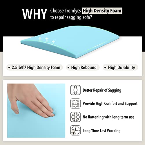 Sofa Cushion Support for Sagging Seats - High-Density Foam Inserts (Set of 3)