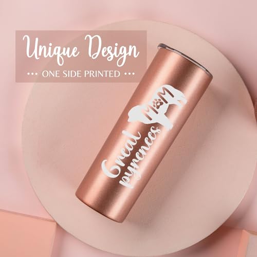 Great Pyrenees Mom 20 oz Stainless Steel Insulated Tumbler — Rose Gold Gift
