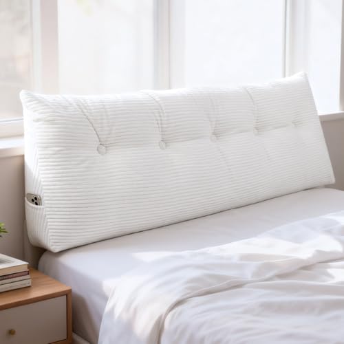 Queen Headboard Pillow Wedge for Reading & Back Support, 59x20x8