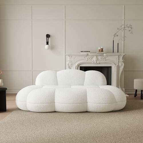 Modern Cloud Shaped Sherpa Sofa for Living Room and Small Spaces