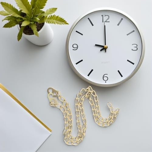 4pcs Mechanical Clock Weight Chains, Vintage Steel Replacement Parts