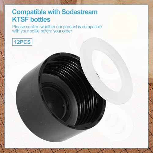 12-Pack Silicone Bottle Sealing Gaskets - 3.4cm Replacement O-Rings
