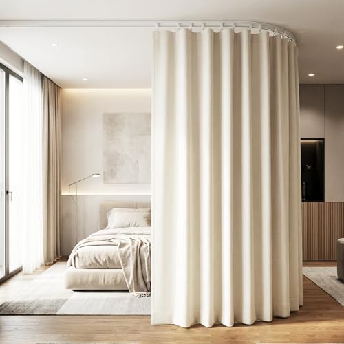 Blackout Curtain Set with Flexible Track - Thermal Insulated Room Divider