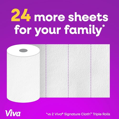 Viva Signature Cloth Paper Towels, 3 Double Rolls, 86 Sheets