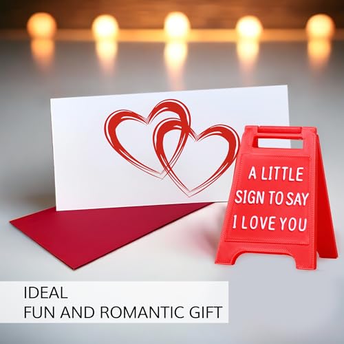 I Love You Romantic Desk Sign – Freestanding Keepsake Gift for Anniversaries
