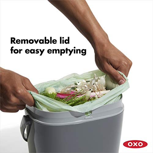 Easy-Clean Countertop Compost Bin 1.75 Gal Charcoal