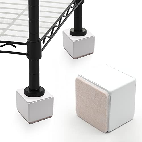Self-Adhesive Heavy Duty Furniture Bed Risers - 2 Inch Square Lifts (4 Pack)